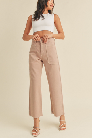 Clay Wide Leg Utility Denim