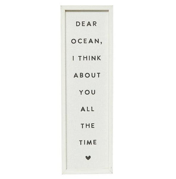 Wood Wall Sign - Dear Ocean