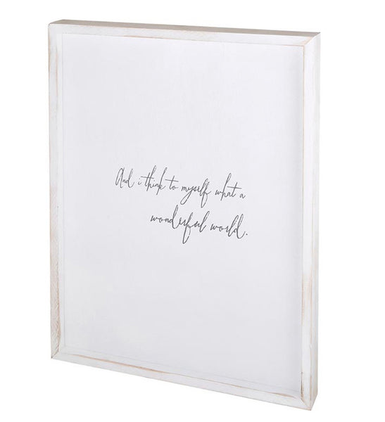 Word Board - What A Wonderful World