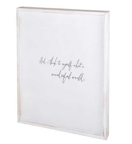 Word Board - What A Wonderful World