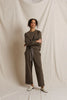 Claud - Travel cropped pant with stripes
