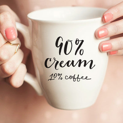 90% Cream Coffee Mug