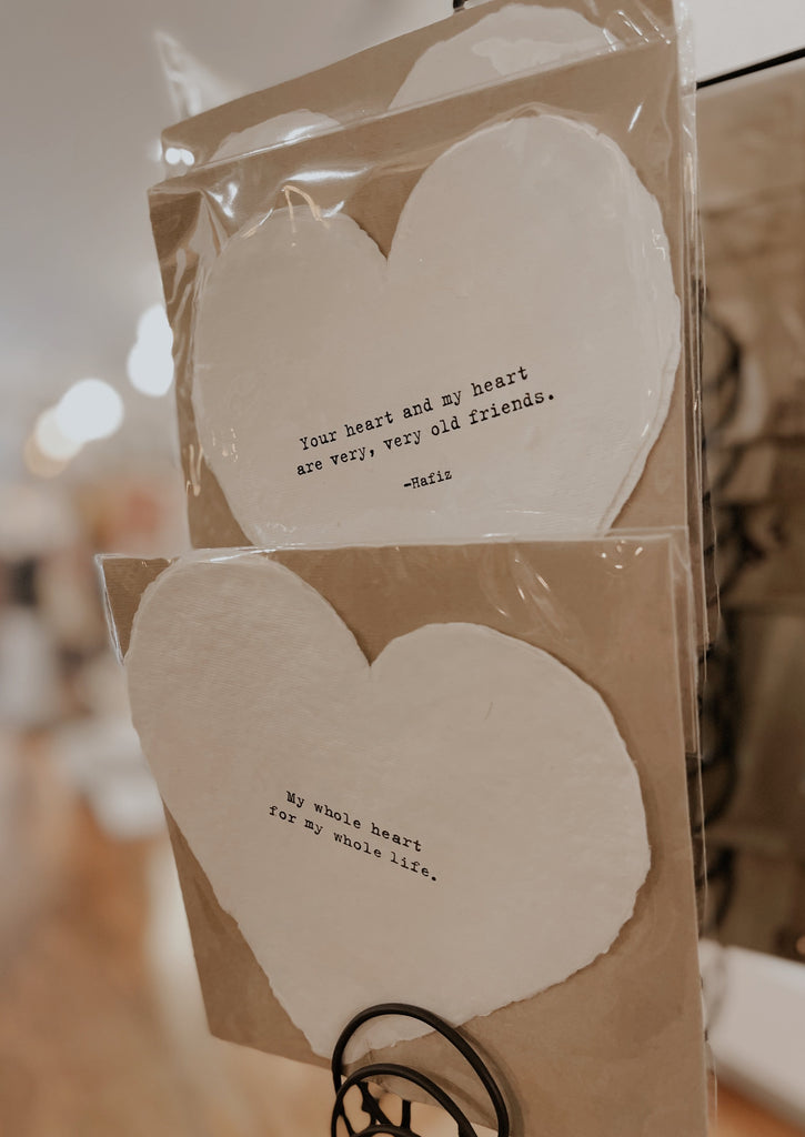 Large Deckled Heart Shaped Cards