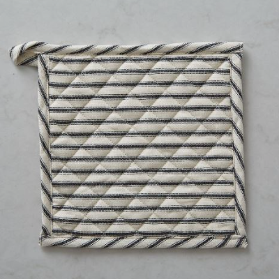 Bergen Stripe Black Pot Holder