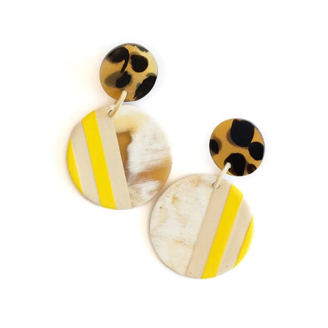 Sunflower Circle Earrings