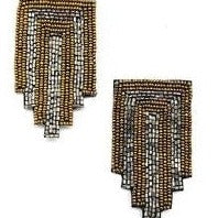 AB- BRONZE + GUNMETAL DROP EARRINGS