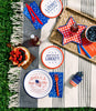 RED GINGHAM STAR PLATE