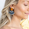 Sunset Navy Tile Stud Earrings