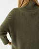 Chalet Cowl Neck Sweater-Olive