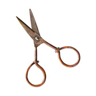 Hand-Forged Copper Scissors, Burnt Finish