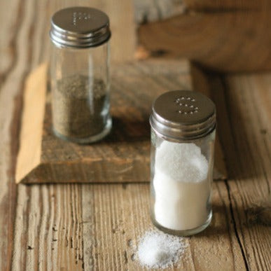 set of 2 retro salt and pepper shakers