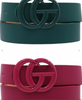 Color Coated Faux Leather Belt