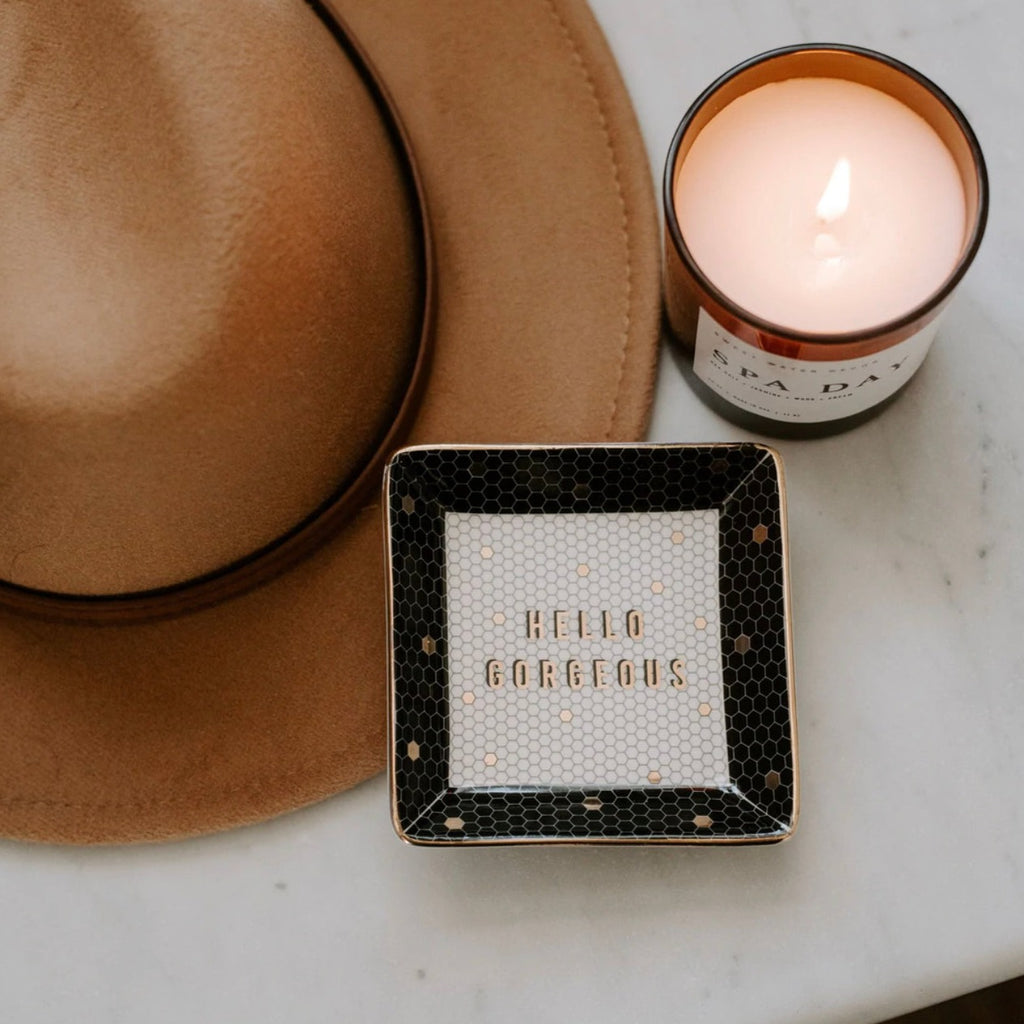 HELLO GORGEOUS TILE JEWELRY DISH