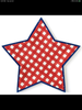 RED GINGHAM STAR PLATE