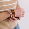 Blushed Matte Horn Bangle Set