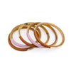 Blushed Matte Horn Bangle Set