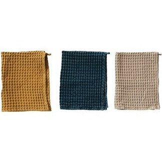 Cotton Waffle Tea Towels, 3 Colors