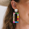 ST- Rainbow Colorblock Earrings