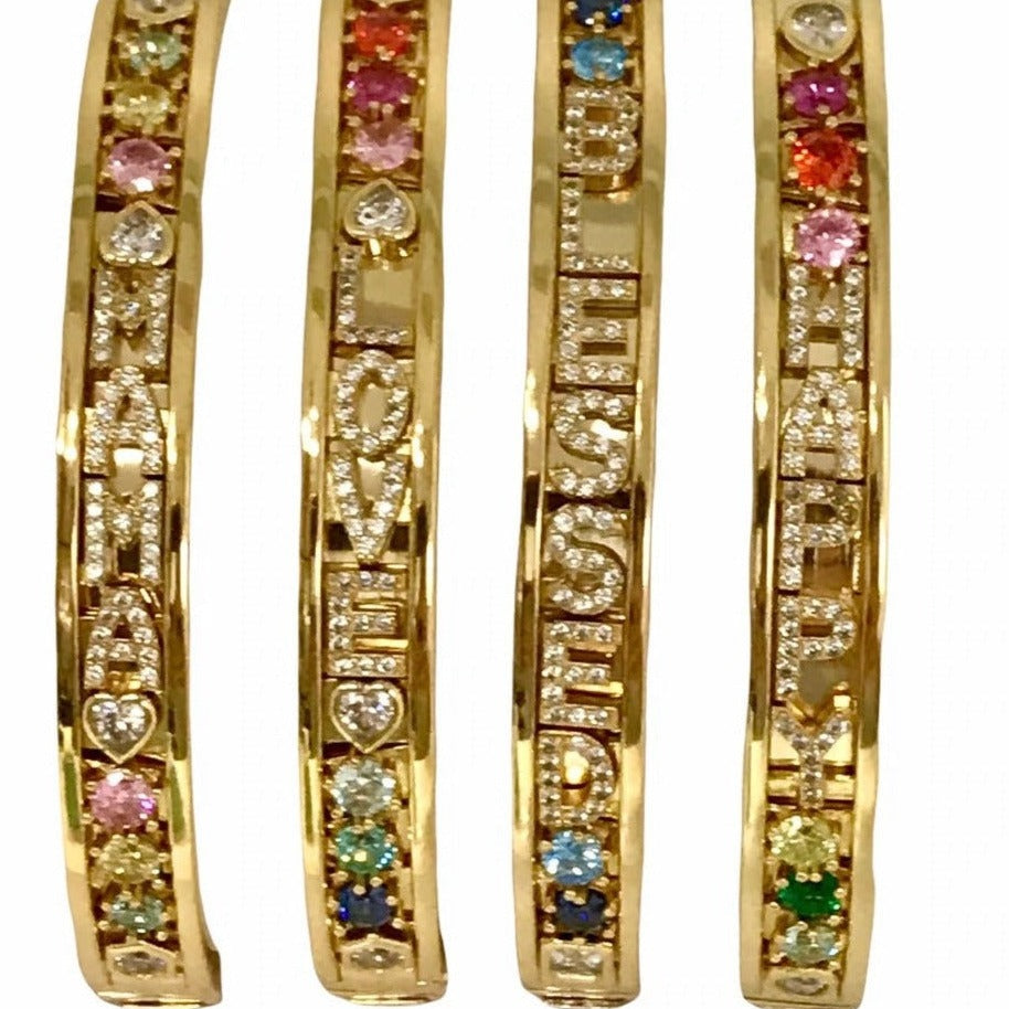 CHARM GOLD SLIDER BRACELET