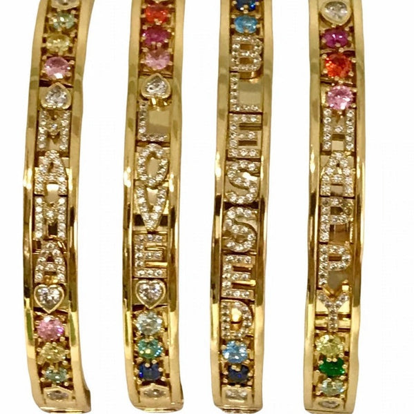 CHARM GOLD SLIDER BRACELET