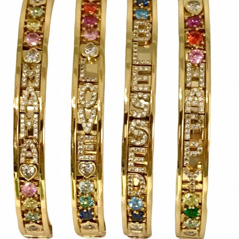 CHARM GOLD SLIDER BRACELET