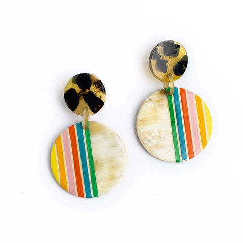 Rainbow Circle Earrings