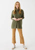 Chalet Cowl Neck Sweater-Olive
