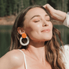 Terracotta Double Circle Earrings