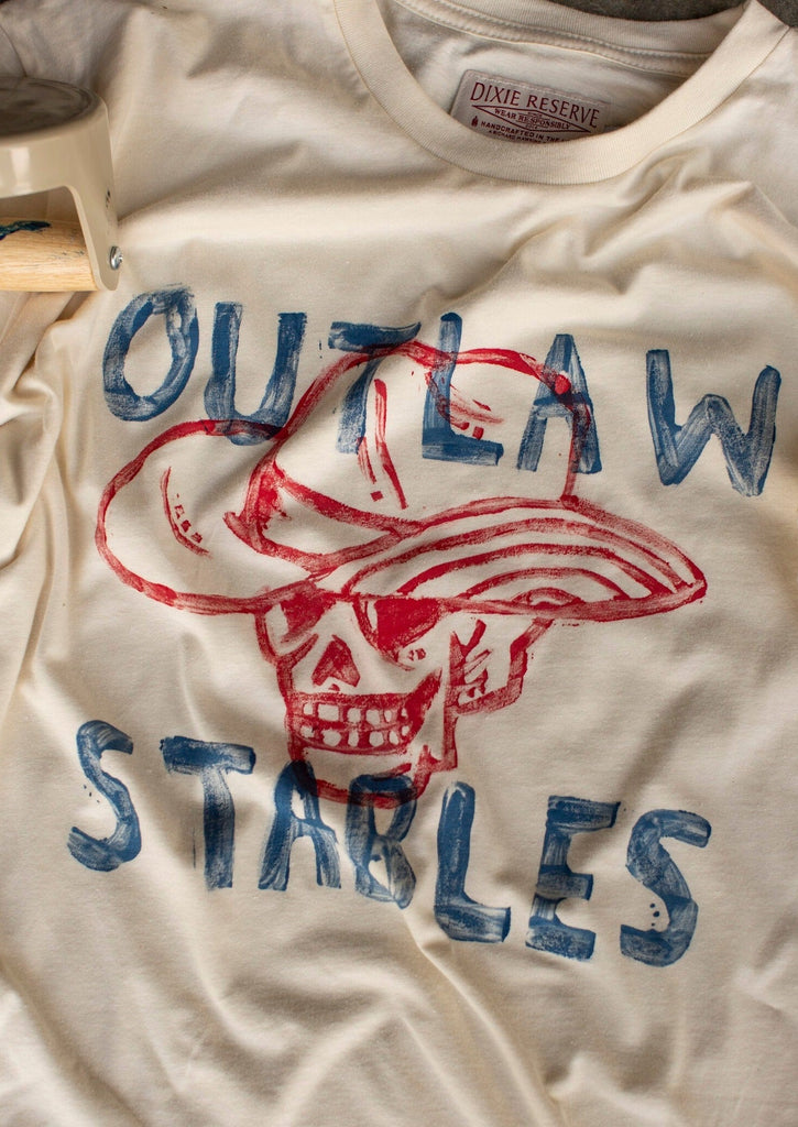 OUTLAW STABLES HAND INKED TEE