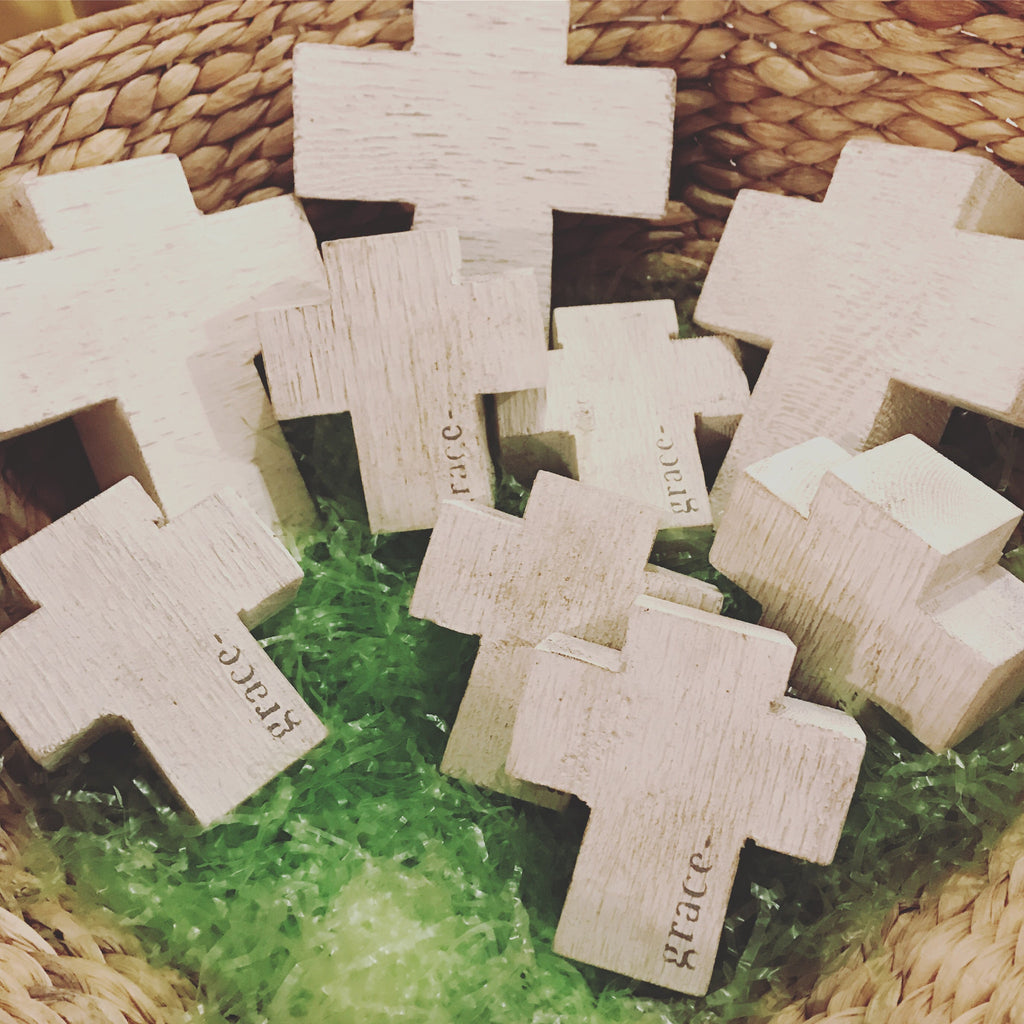 White Wooden Crosses