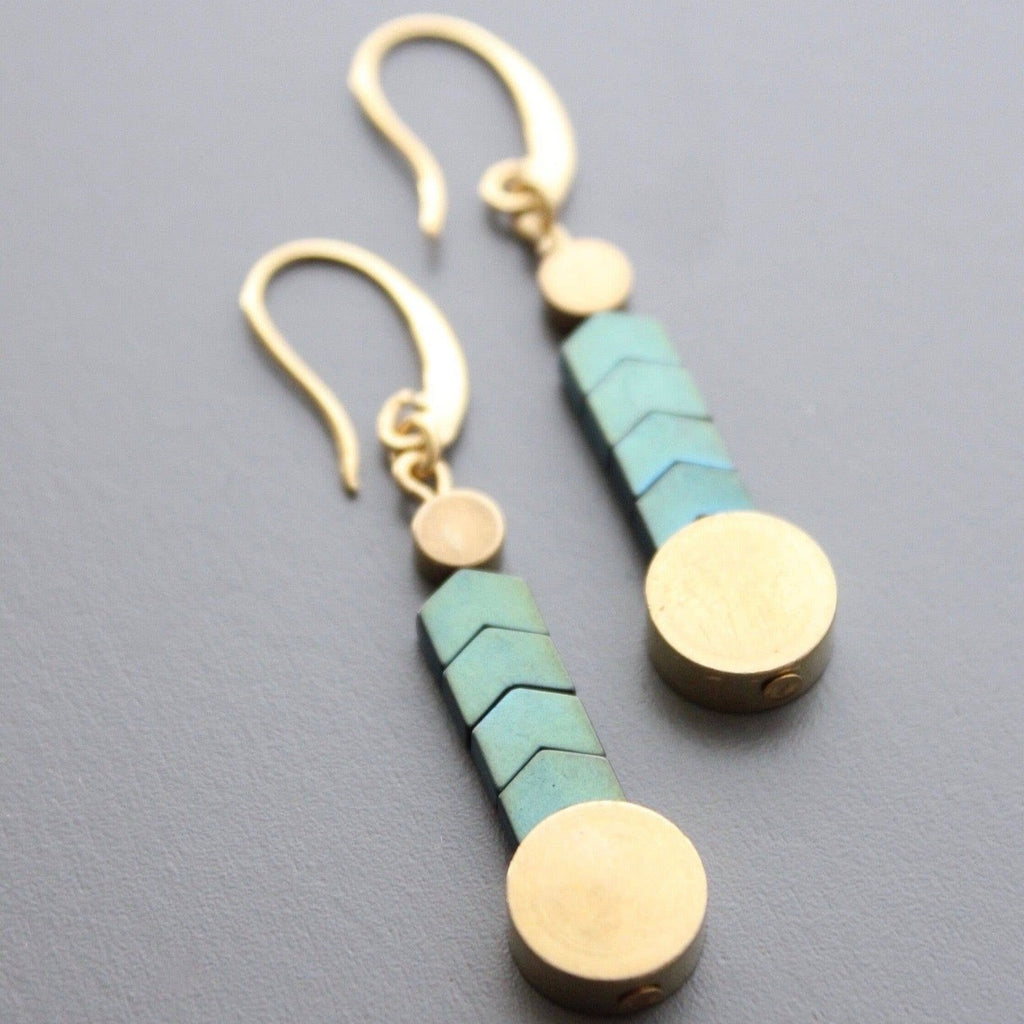 DA- Brass hook earrings