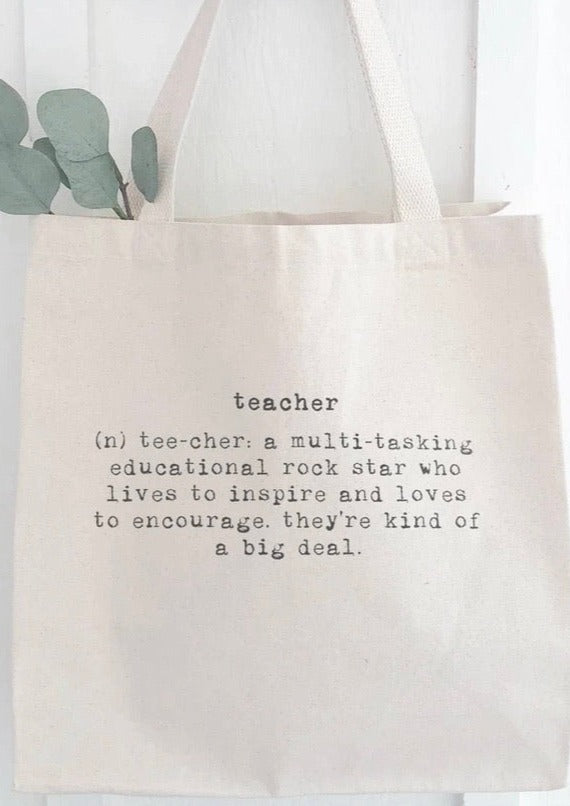 Teacher Definition Canvas Tote