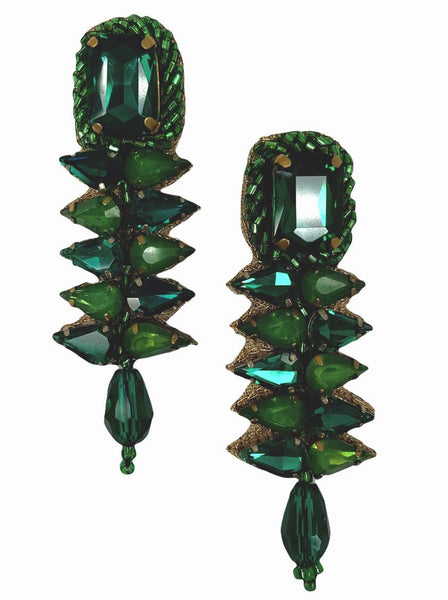 EMERALD JEWEL DROP EARRINGS