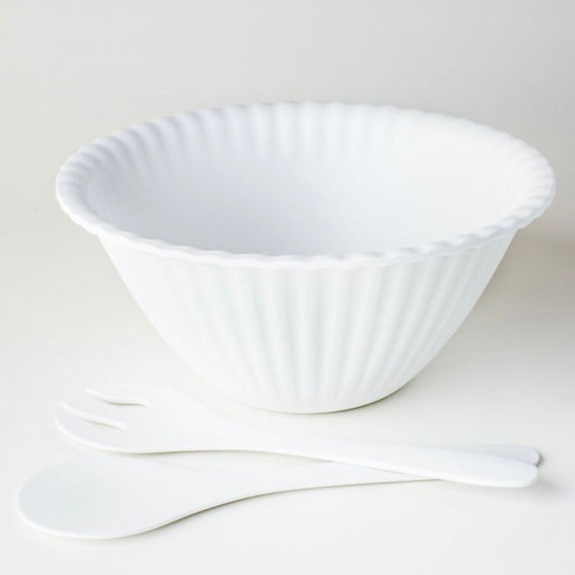 Melamine Salad Bowl w/ Tongs