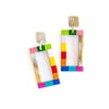 ST- Rainbow Colorblock Earrings